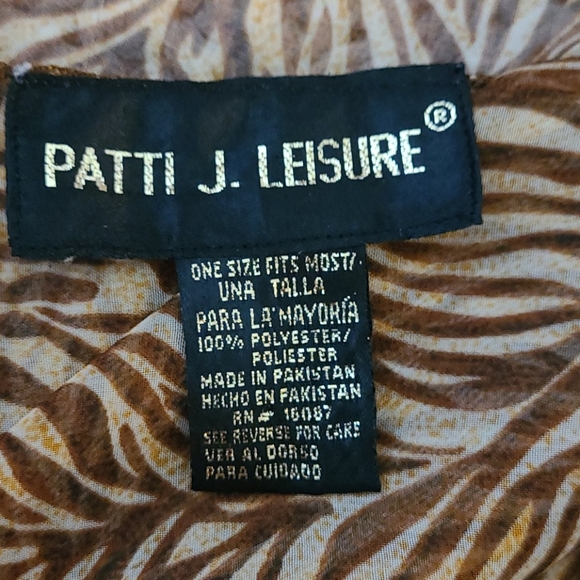 SAFARI SCARF BROWN CREME GOLD COLORS 42 BY 60 - Picture 11 of 16